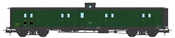 French SNCF Luggage Van, Lookout box, Black Roof, Small steps, green, SNCF N°58821 Era III